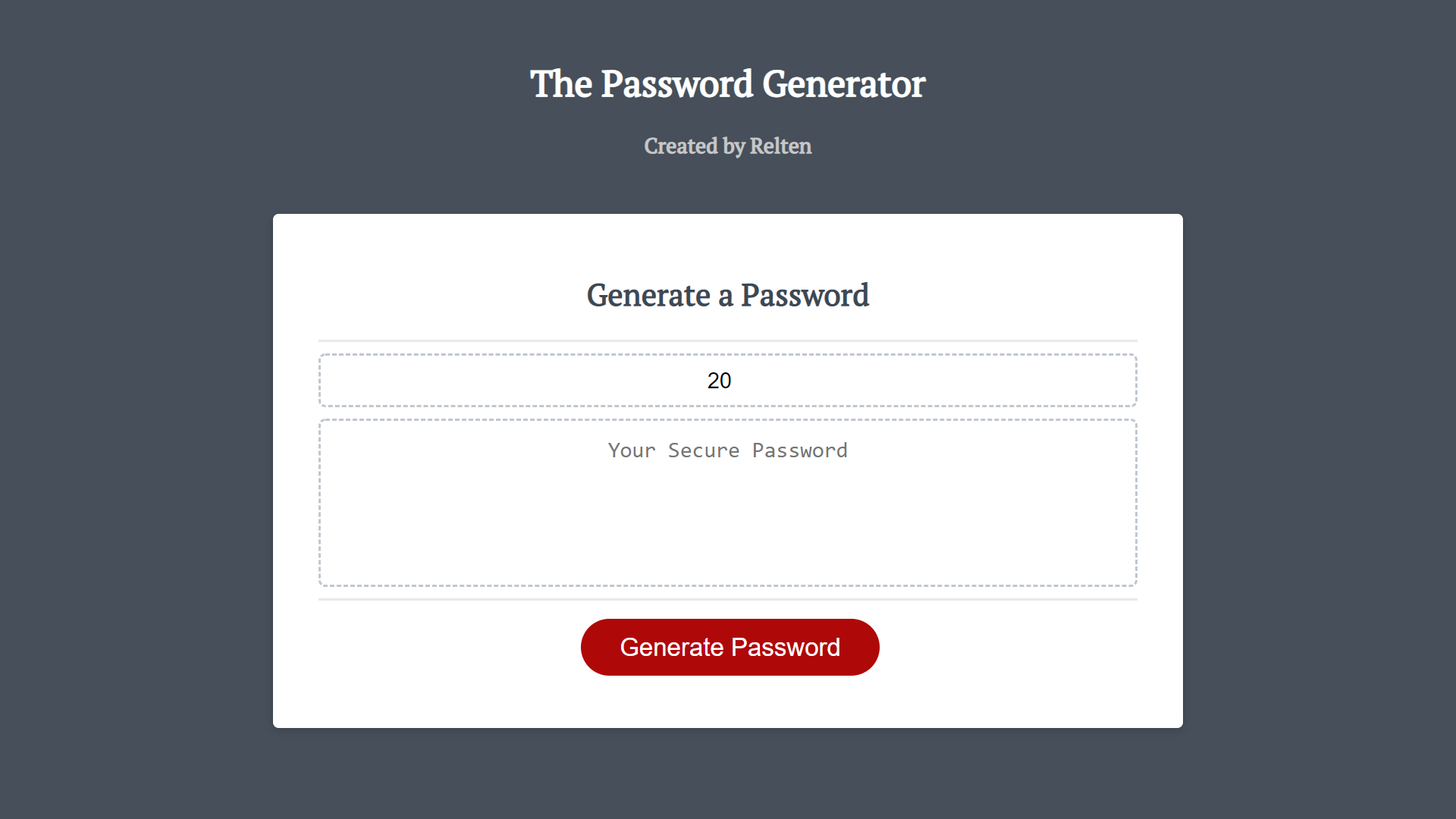Password Generator
